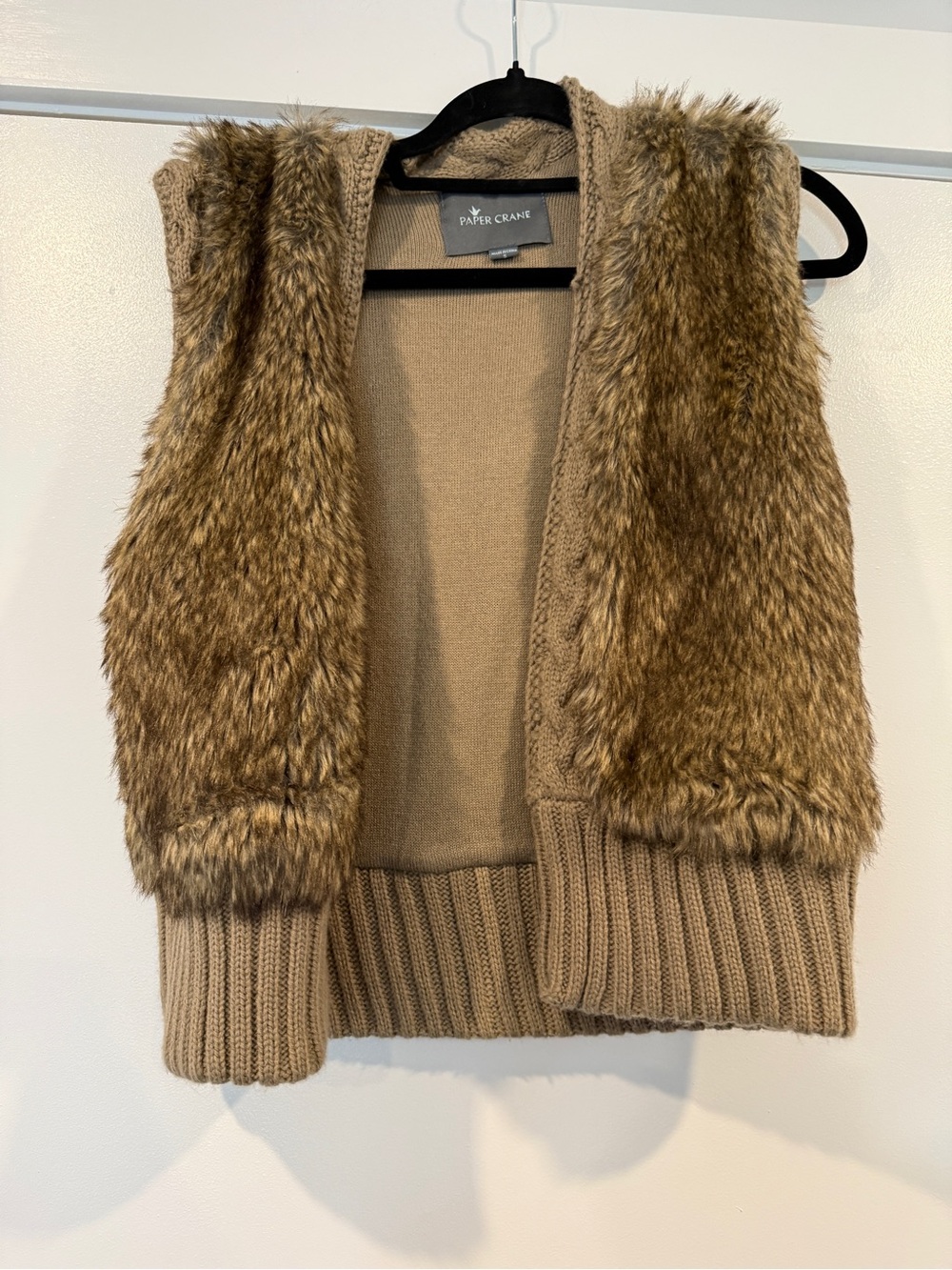 Brown fur vest